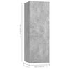 vidaXL TV Cabinet Set Set of 4 Concrete Grey Engineered wood Medium