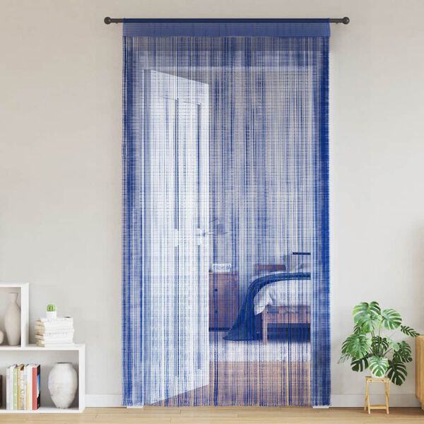 vidaXL String Curtains 2 pcs 39.4x98.4" Blue