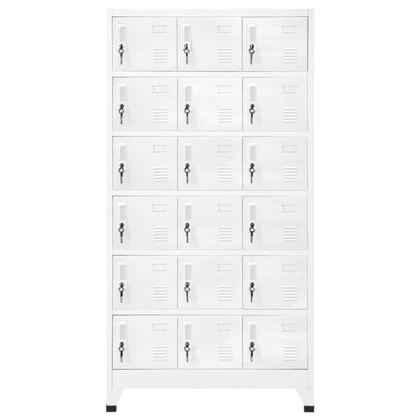 vidaXL Locker Cabinet Gray Sheet Metal Large Locker Cabinet