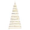 vidaXL Christmas Tree with 100 LEDs Natural 70.9" Solid Ash wood