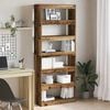 vidaXL Book Cabinet Old Wood 31.50 x 11.81 x 77.95 in Engineered Wood