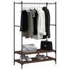 vidaXL Clothes Rack Brown Oak Engineered Wood, Metal Compact