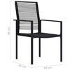 vidaXL Dining Set Black Glass Large Seats Many Garden Dining Set