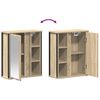vidaXL Bathroom Wall Cabinet Sonoma oak Engineered wood Medium