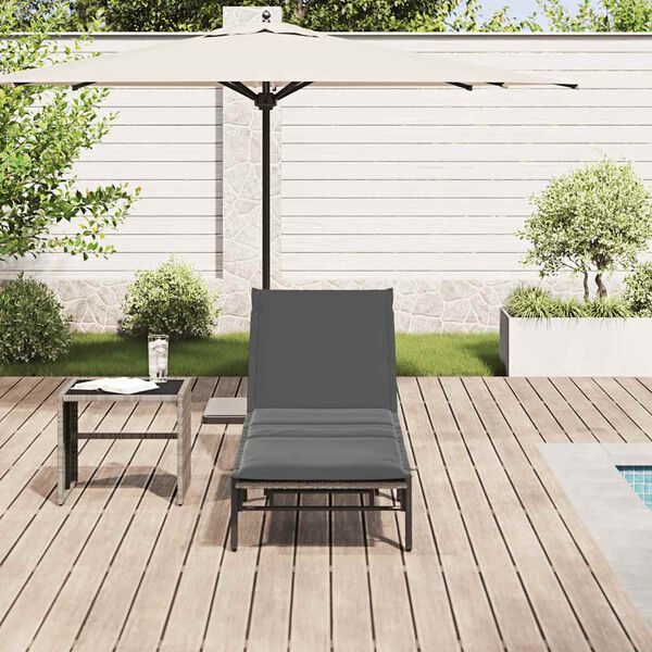 vidaXL Sun Lounger Light Gray