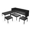 vidaXL Patio Furniture Set Black, Cream White