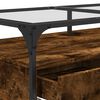 vidaXL Coffee Table Smoked Oak Engineered wood, steel, glass