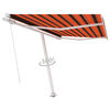 vidaXL Retractable Awning Orange and Brown