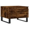 vidaXL Coffee Table Set of 2 Smoked Oak Engineered Wood, Metal Standard