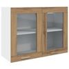 vidaXL Kitchen Cabinet Set Artisan Oak Engineered Wood and Glass Large