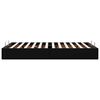 vidaXL Ottoman Bed Frame Black Faux leather, metal, plywood, engineered wood