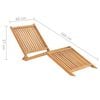 vidaXL Sun Lounger Teak Teak hardwood Standard Collapsible Sun Lounger