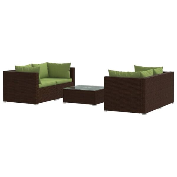 vidaXL Garden Lounge Set Brown