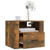 vidaXL Wall-mounted Bedside Cabinet Smoked Oak Engineered Wood Medium