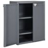 vidaXL Garden Storage Cabinet Gray Polypropylene (PP) Medium