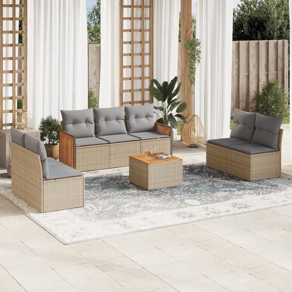 vidaXL Garden Sofa Set Beige
