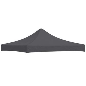vidaXL Party Tent Roof 9.8'x9.8' Anthracite