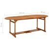 vidaXL Dining Table Natural wood Solid acacia wood Large Durable