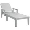 vidaXL Sun Lounger Gray Polypropylene Standard Multi-Position Backrest