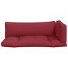 vidaXL Pallet Cushions 3 pcs Wine Red Fabric