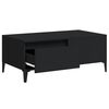 vidaXL Coffee Table Black 35.4x19.7x14.4" Engineered Wood