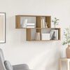 vidaXL Wall Shelf with Shelf Wall-mounted Other Brown Wood