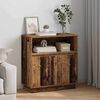 vidaXL LED Sideboard Old Wood 27.95 x 13.58 x 29.53 in Engineered Wood