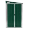 vidaXL Garden Shed Green Galvanized steel Medium Garden Shed