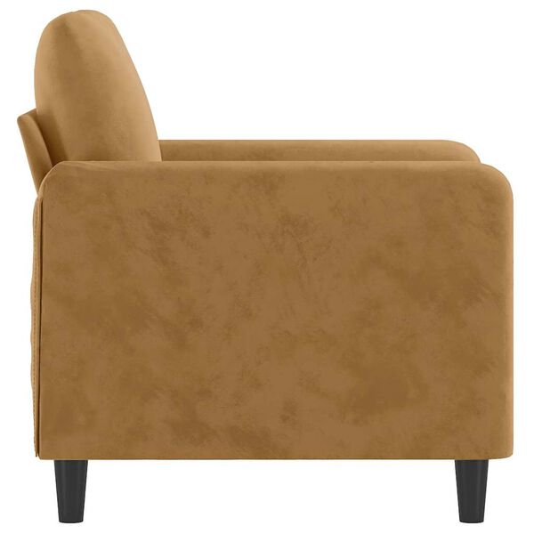 vidaXL Sofa Chair Brown 23.6" Velvet