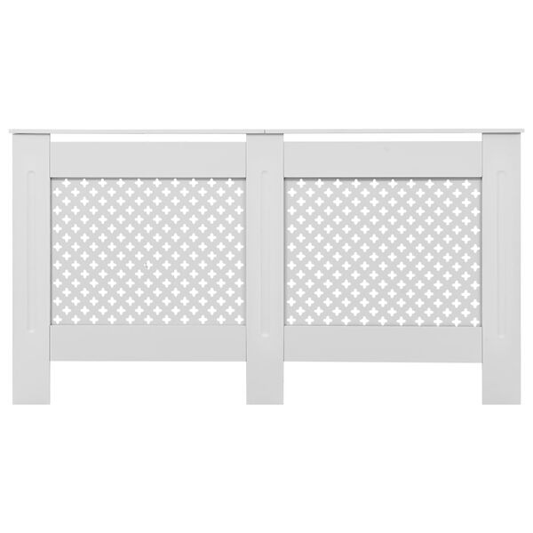 vidaXL Radiator Cover White 59.8"x7.5"x32.1" MDF