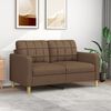 vidaXL 2-seater Sofa Brown Polyester 2-seater Durable 2-Seater Sofa