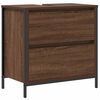 vidaXL Bathroom Sink Cabinet Brown Oak Engineered wood, Steel Medium