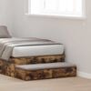 vidaXL Bed Drawers Smoked Oak 31.50 x 14.37 x 6.50 in Engineered Wood