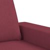 vidaXL 3-Seater Sofa with Footstool Wine Red 70.9" Fabric