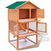 vidaXL Rabbit Hutch Wood color Wood Rabbit Hutch Rectangular