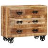 vidaXL Sideboard Brown Solid rough mango wood, cast iron Medium