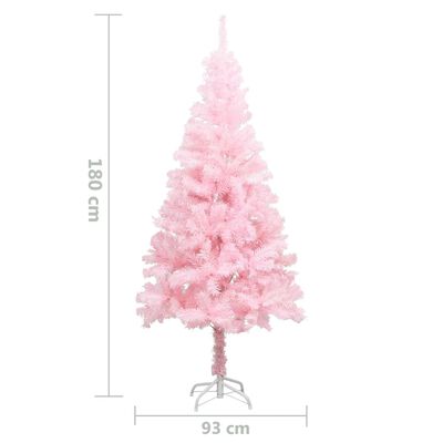 vidaXL Artificial Christmas Tree with Stand Pink 6 ft PVC