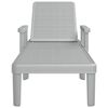 vidaXL Sun Lounger Gray Polypropylene Standard Multi-Position Backrest