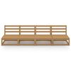 vidaXL Garden Sofa Honey brown Solid pinewood 4-seater Modular