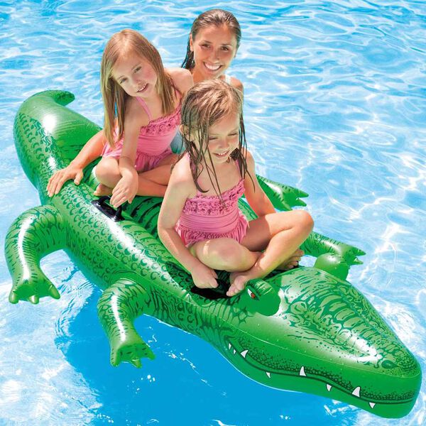 INTEX Riding Lounge Green Vinyl Giant Portable Giant Gator Ride-On