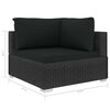 vidaXL Patio Lounge Set Set of 6 Black