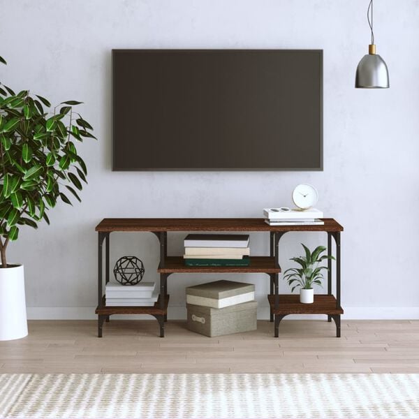 vidaXL TV Cabinet Brown Oak Engineered Wood Medium Durable TV Cabinet