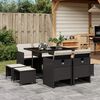 vidaXL Garden Dining Set Black and Cream