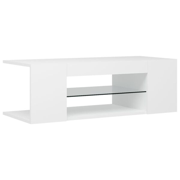 vidaXL TV Cabinet White Engineered wood Medium TV Cabinet Rectangular