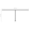 vidaXL Retractable Awning Cream and Anthracite Aluminum 236.2 x 118.1 in