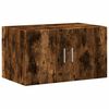 vidaXL Storage Cabinet Smoked Oak 27.6"x16.7"x88.6" Engineered Wood