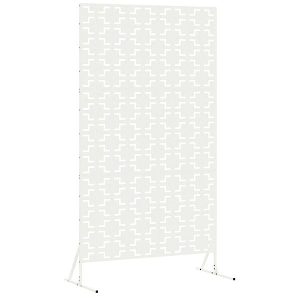 vidaXL Privacy Screen White 39.37 x 19.69 x 70.87 in Steel