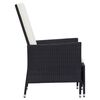 vidaXL Armchair Black, Cream White
