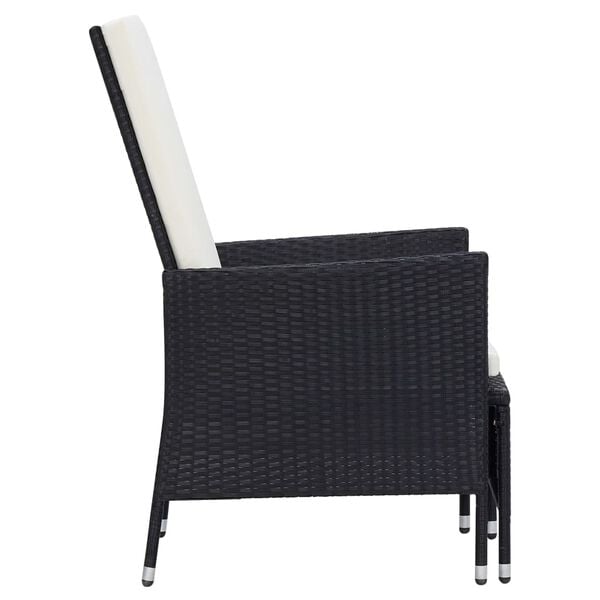vidaXL Armchair Black, Cream White
