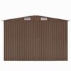 vidaXL Garden Shed Brown Galvanized Steel Large Sturdy Garden Shed